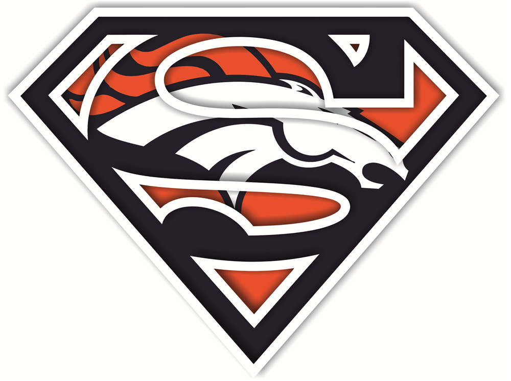 Denver Broncos superman logos iron on heat transfer